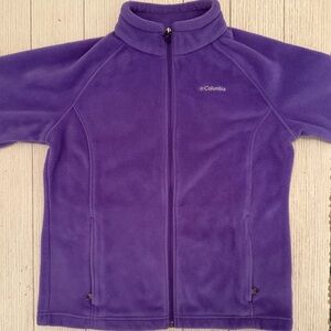 Girls’ Columbia Purple Full-zip Fleece Jacket, XL